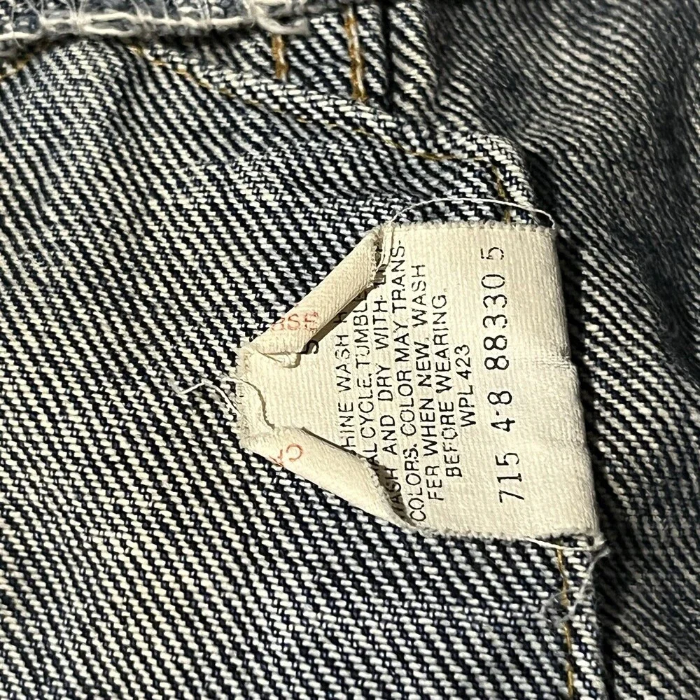 Vintage Levi's Acid Wash Jacket Type III USA Made 80s Levi Ramones the Strokes
